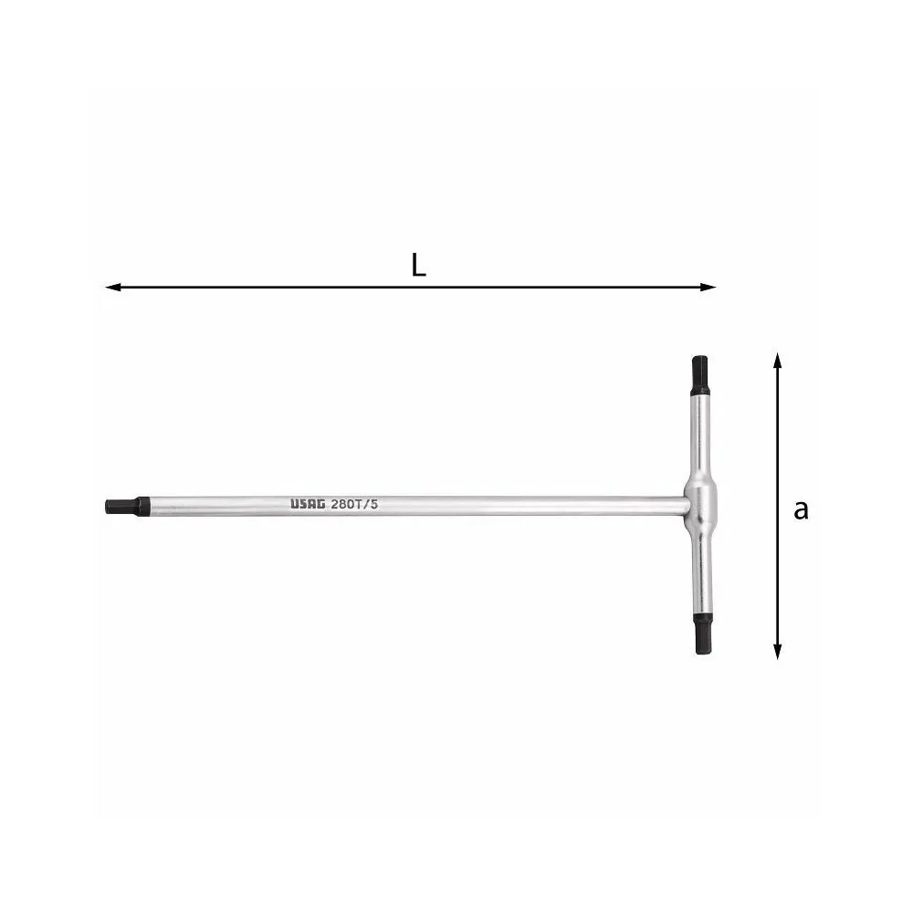 280T-6 CHIAVE A T MASCHIO ESAGONALE ICONIC USAG Dinamitek 2