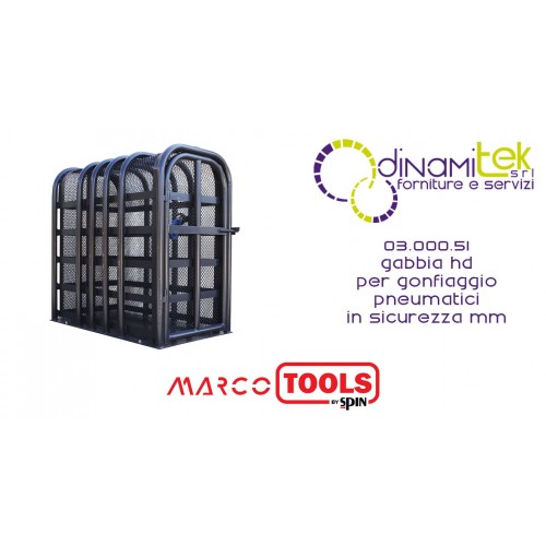 SPIN 03.000.51CAN GABBIA HD PER GONFIAGGIO PNEUMATICI IN SICUREZZA Dinamitek 1