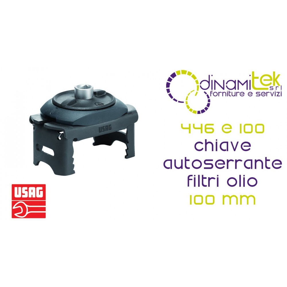 U04460013 446 E 100 CHIAVE AUTOSERRANTE PER FILTRI OLIO 100 mm USAG Dinamitek 1