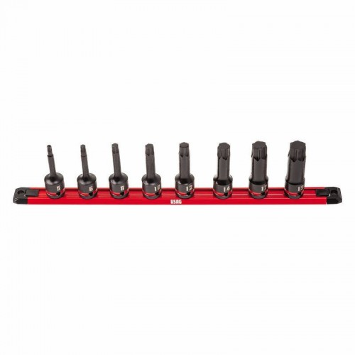 U02340850 234 1/2 MX/SE8 SERIE DI 8 CHIAVI A BUSSOLA MACCHINA CON PROFILO ESAGONO SPECIALE X-GRIP USAG PER VITI CON ESAGONO INCASSATO Dinamitek 2
