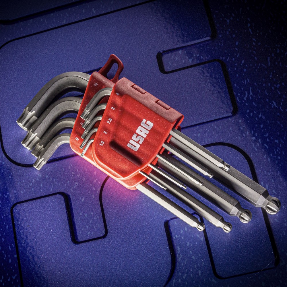 U02800485 280 X/S9 SET DI 9 CHIAVI MASCHIO CON PROFILO ESAGONALE SPECIALE XGRIP USAG Dinamitek 4