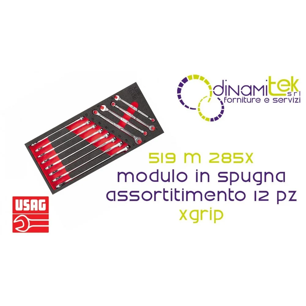 U05191063 519 M 285X MODULO IN SPUGNA BICOLORE ASSORTITO (12 PZ) X-GRIP USAG Dinamitek 1