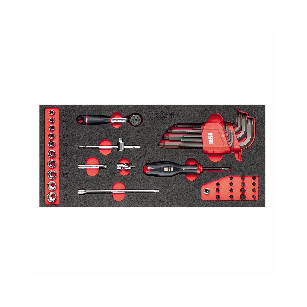 U05191069 519 M 613AEAX MODULO IN SPUGNA BICOLORE ASSORTITO (41 PZ) X-GRIP USAG Dinamitek 1