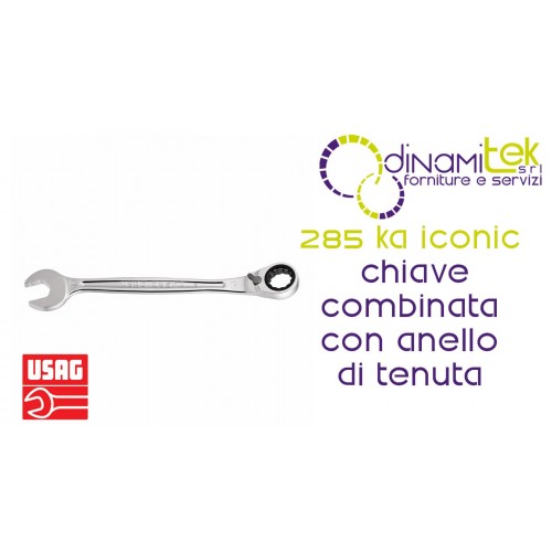U02856013 285 KA DA 13 CHIAVE COMBINATA CON FORCHETTA INCLINATA ICONIC USAG Dinamitek 1