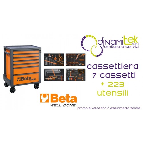 BETA 2400 RSC24/7-VAS CASSETTIERA MOBILE CON SETTE CASSETTI E ASSORTIMENTO DI 223 UTENSILI Dinamitek 1
