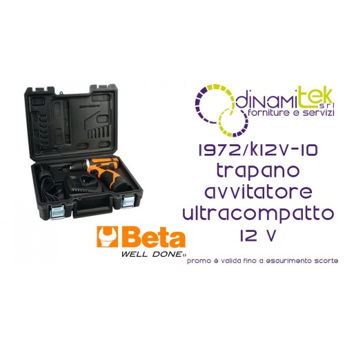 BETA 1972/K12V-10 TRAPANO AVVITATORE ULTRACOMPATTO 12 V Dinamitek 1