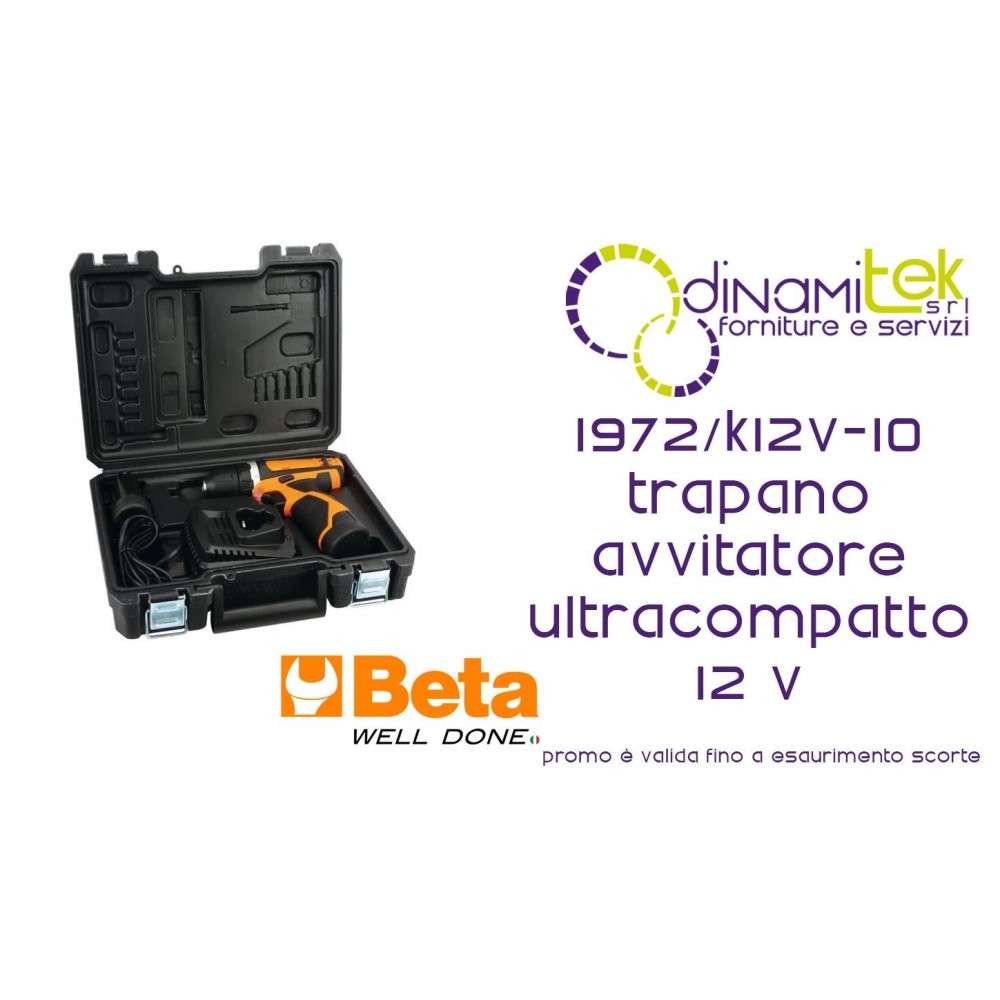 BETA 1972/K12V-10 TRAPANO AVVITATORE ULTRACOMPATTO 12 V Dinamitek 1