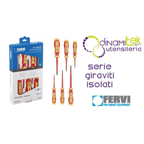 JEU DE 6 TOURNEVIS ISOLÉS C180/006 FERVI