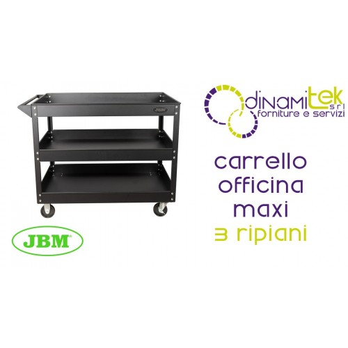 JBM 52373 CARRELLO DA OFFICINA CON 3 RIPIANI MAXI Dinamitek 1
