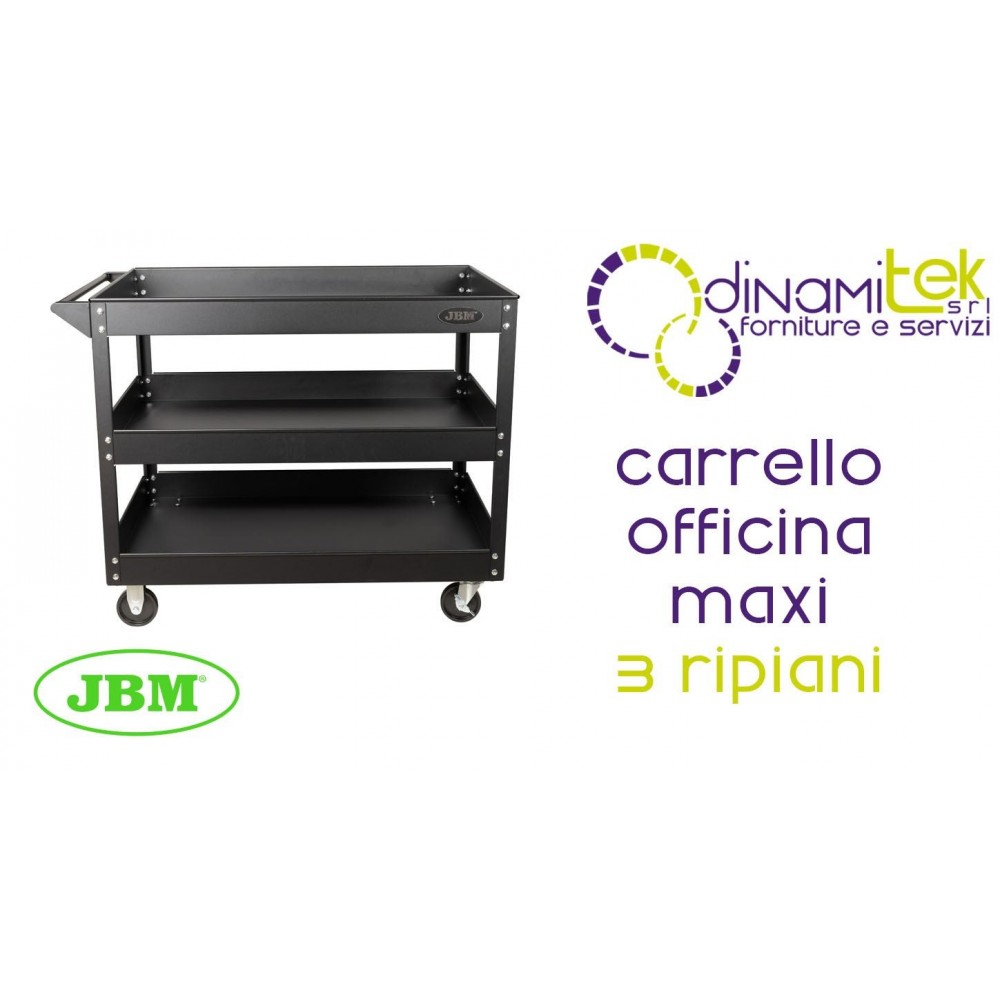 JBM 52373 CARRELLO DA OFFICINA CON 3 RIPIANI MAXI Dinamitek 1