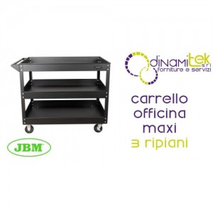 JBM 52373 CARRELLO DA OFFICINA CON 3 RIPIANI MAXI Dinamitek 1