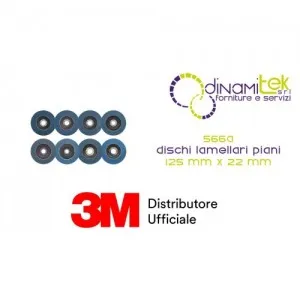 566A DISCHI LAMELLARI PIANI 125 MM X 22 MM 3M™ VARIE GRANE cf 10 pz Dinamitek 1
