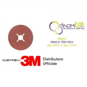 982C DISCO FIBRATO 115 MM X 22 MM 3M™ CUBITRON™ II VARIE GRANE cf 100 pz Dinamitek 1
