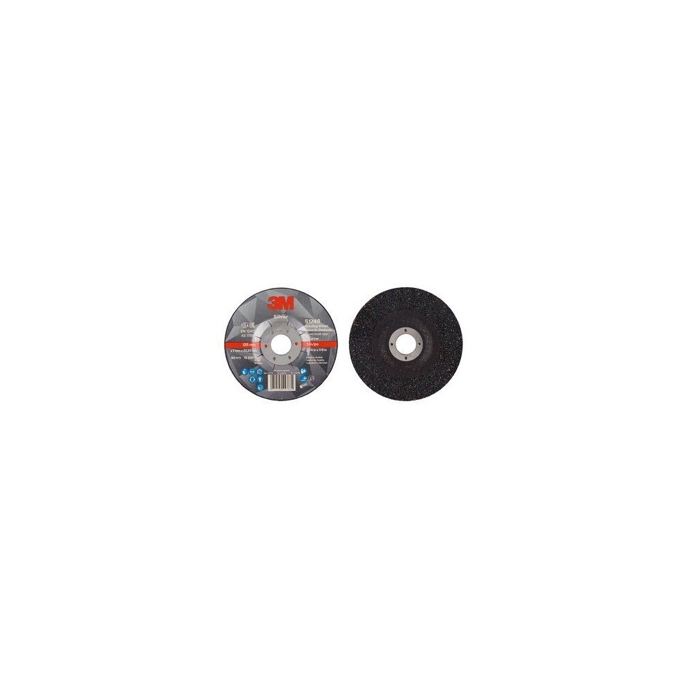  47150 51748 T27 SILVER DISCO DA SBAVO CENTRO DEPRESSO 125X7X22.23 3M Dinamitek 6
