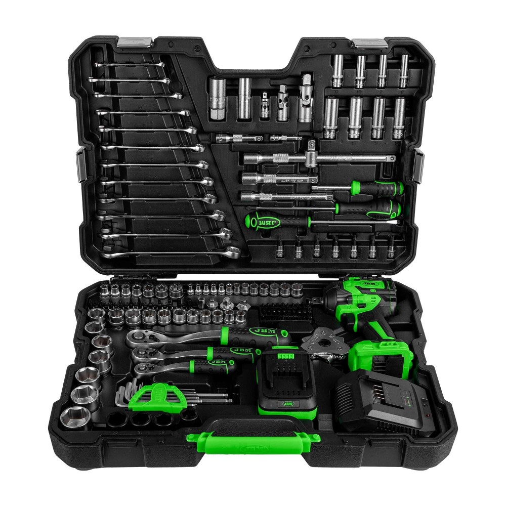 JBM 54863 VALIGETTA UTENSILI CON AVVITATORE AD IMPULSI BRUSHLESS 800Nm A BATTERIA Dinamitek 2
