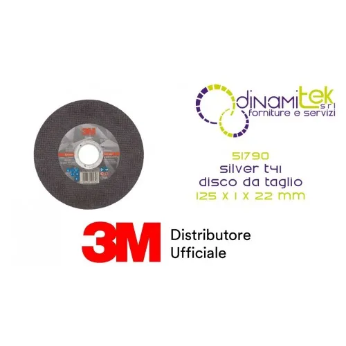 47088 SILVER T41 DISCO DA TAGLIO 125 MM X 1 MM X 22 MM 3M™ cf 50 pz Dinamitek 1