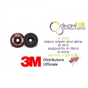 XTPRO115RD S XCRS DISCO CLEAN AND STRIP XT PRO CON SUPPORTO IN FIBRA S XCRS 115 MM X 22 MM 3M SCOTCH-BRITE™ Dinamitek 1
