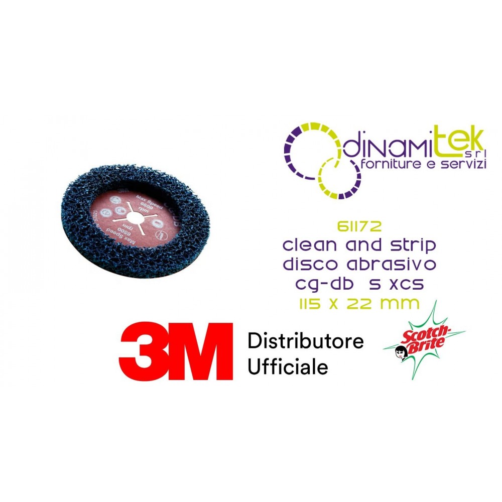 61172 CLEAN AND STRIP DISCO ABRASIVO CG-DB S XCS 115 MM X 22 MM 3M SCOTCH-BRITE™ Dinamitek 1