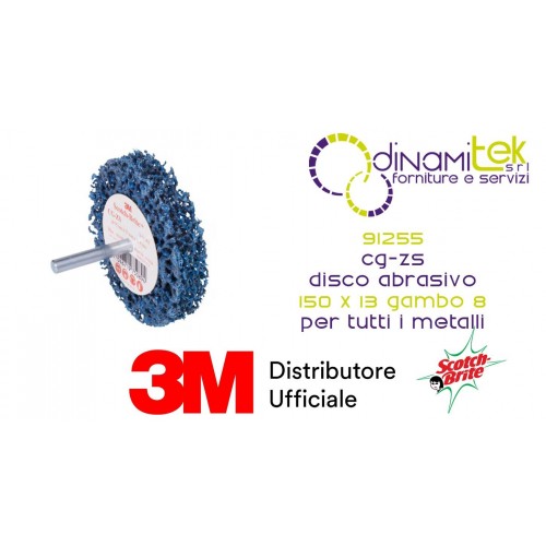 91255 CG-ZS DISCO ABRASIVO 150 X 13 GAMBO 8 PER TUTTI I METALLI 3M SCOTCH-BRITE Dinamitek 1