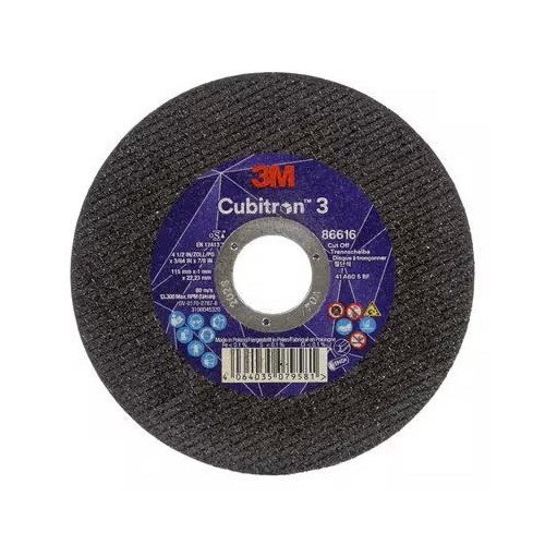 86616 T41 DISCO DA TAGLIO 60+ 115 MM X 1 MM X 22.23 MM EN 3M™ CUBITRON™ 3 cf 50 pz Dinamitek 2