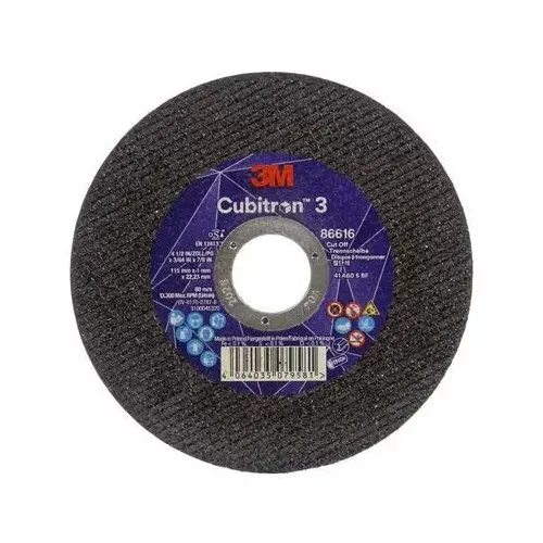 86616 T41 DISCO DA TAGLIO 60+ 115 MM X 1 MM X 22.23 MM EN 3M™ CUBITRON™ 3 cf 50 pz Dinamitek 2