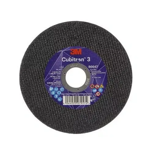 86647 T41 DISCO DA TAGLIO 60+ 125 MM X 1 MM X 22.23 MM EN 3M™ CUBITRON™ 3 cf 50 pz Dinamitek 2