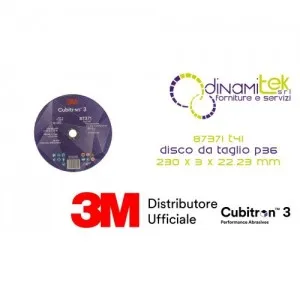 87371 T41 DISCO DA TAGLIO 36+ 230 MM X 3 MM X 22.23 MM EN 3M™ CUBITRON™ 3 cf 50 pz Dinamitek 1