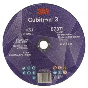 87371 T41 DISCO DA TAGLIO 36+ 230 MM X 3 MM X 22.23 MM EN 3M™ CUBITRON™ 3 cf 50 pz Dinamitek 2