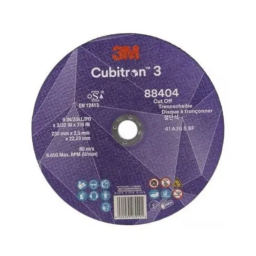 88404 T41 DISCO DA TAGLIO 36+ 230 MM X 2.5 MM X 22.23 MM EN 3M™ CUBITRON™ 3 cf 50 pz Dinamitek 2