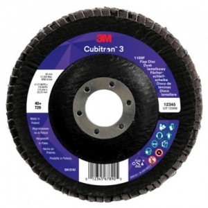 1169F T29 DISCO LAMELLARE CONICO 180 mm X 22.23 mm 3M™ CUBITRON™ 3 VARIE GRANE cf 20 pz Dinamitek 2