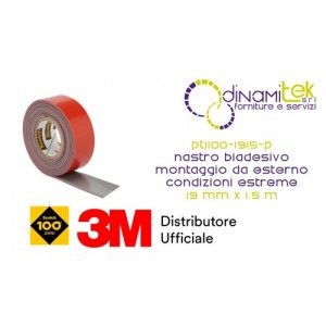 NASTRO BIADESIVO PER MONTAGGIO DA ESTERNO PER USO IN CONDIZIONI ESTREME PT1100-1915-P 19 MM X 1