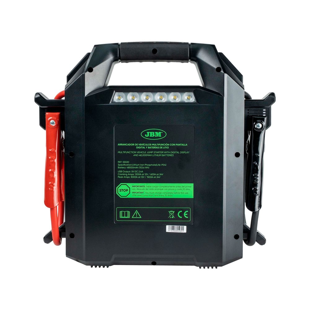 JBM 55020 AVVIATORE MULTIFUNZIONE PER VEICOLI 12V/24V 48.000MAH Dinamitek 3