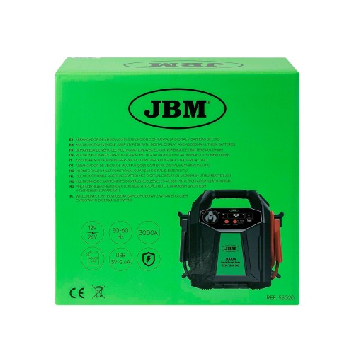 JBM 55020 AVVIATORE MULTIFUNZIONE PER VEICOLI 12V/24V 48.000MAH Dinamitek 6