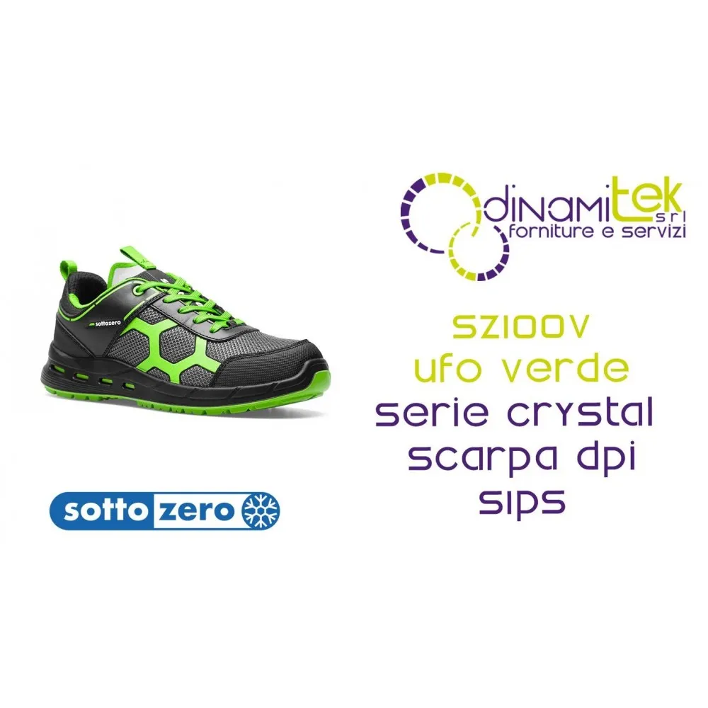 SOTTOZERO SZ100V UFO VERDE SCARPA ANTINFORTUNISTICA S1PS Dinamitek 1