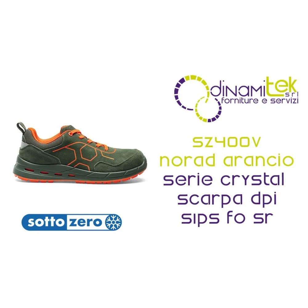 SOTTOZERO SZ400V NORAD VERDE ARANCIO SCARPA ANTINFORTUNISTICA S1PS FO SR Dinamitek 1