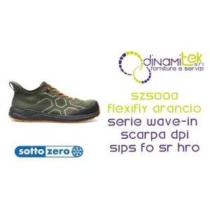 SOTTOZERO SZ500A FLEXIFLY VERDE ARANCIO SCARPA ANTINFORTUNISTICA S1PS FO SR HRO Dinamitek 1