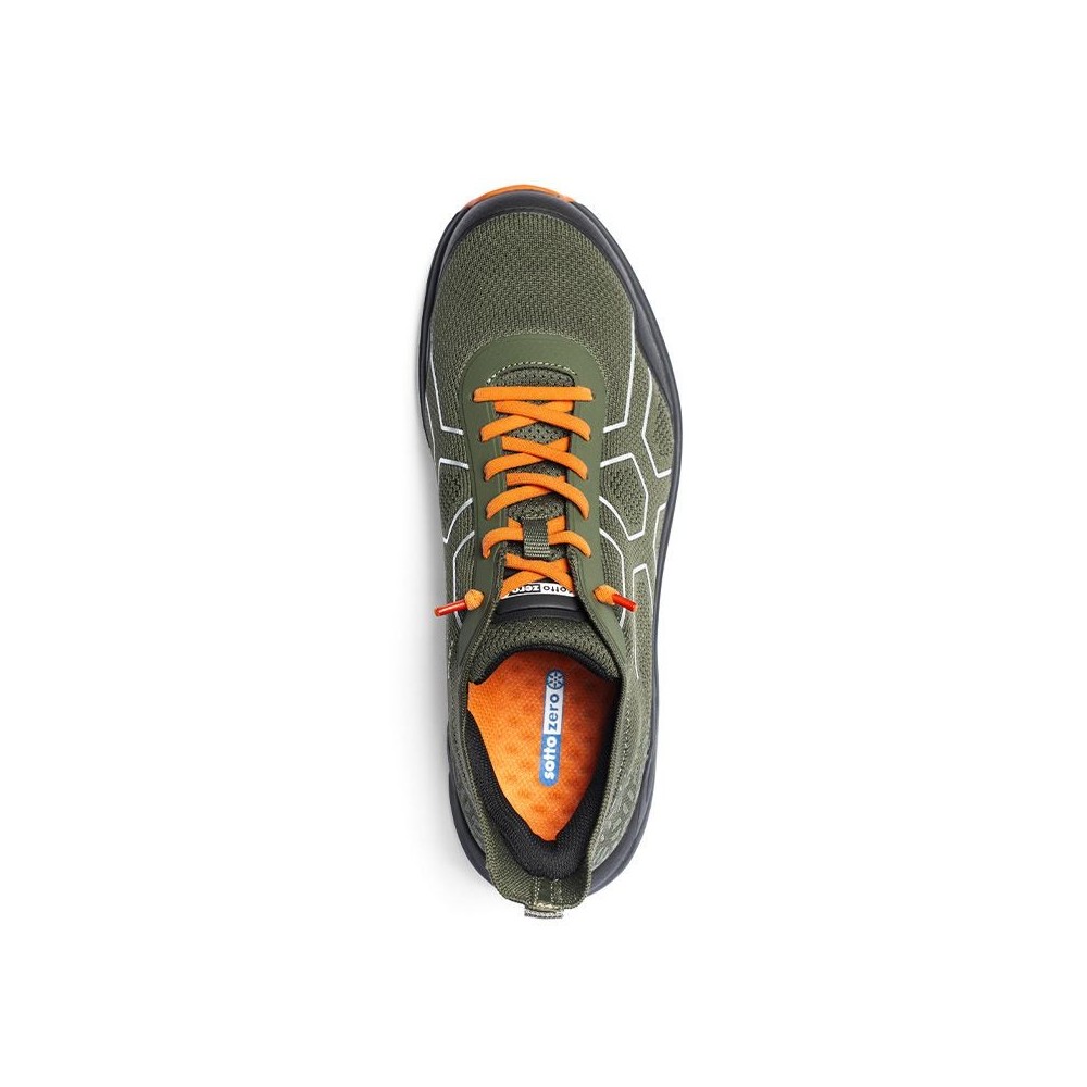SOTTOZERO SZ500A FLEXIFLY VERDE ARANCIO SCARPA ANTINFORTUNISTICA S1PS FO SR HRO Dinamitek 2