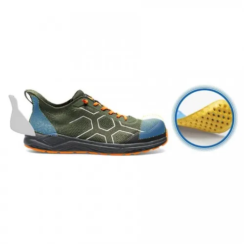SOTTOZERO SZ500A FLEXIFLY VERDE ARANCIO SCARPA ANTINFORTUNISTICA S1PS FO SR HRO Dinamitek 5