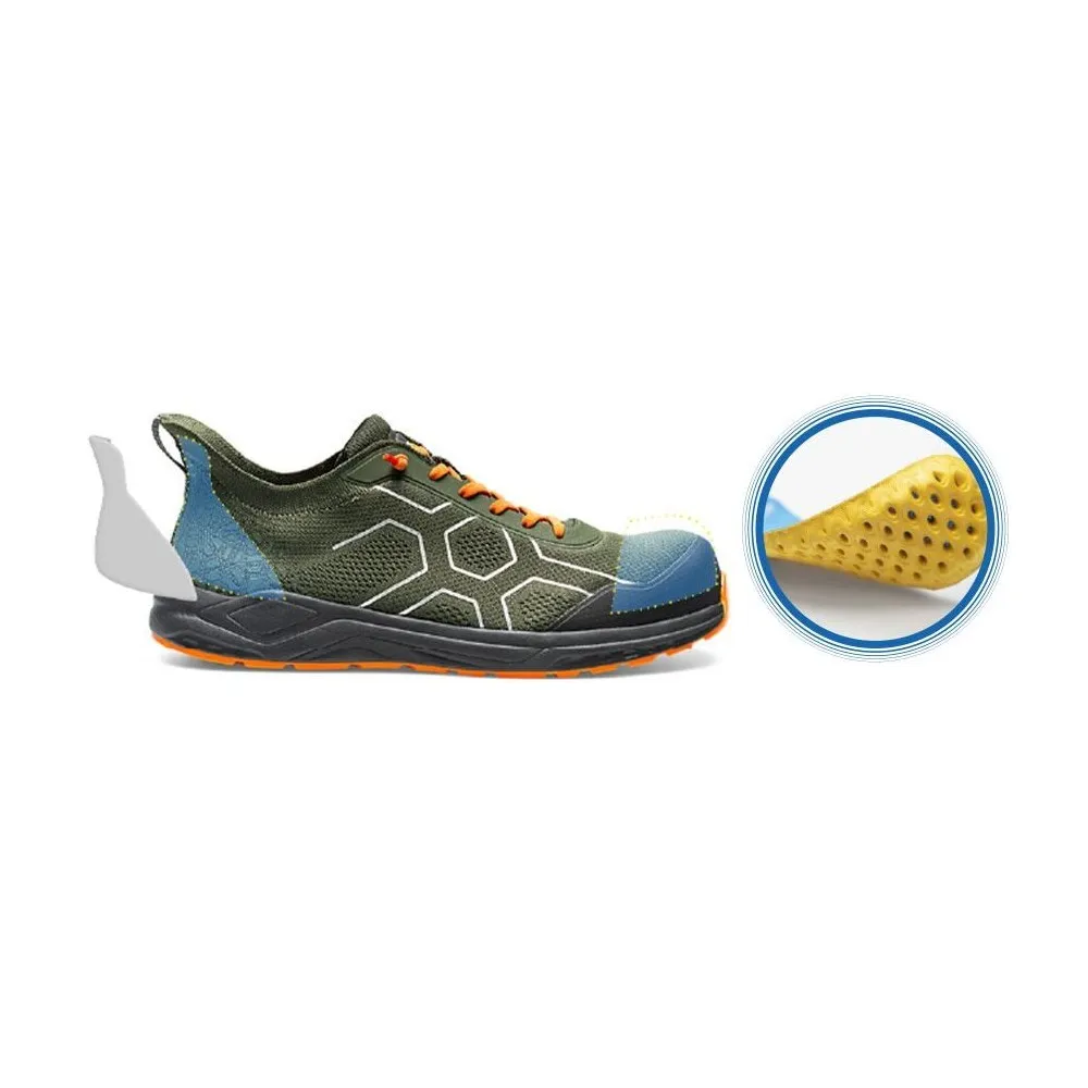 SOTTOZERO SZ500A FLEXIFLY VERDE ARANCIO SCARPA ANTINFORTUNISTICA S1PS FO SR HRO Dinamitek 5