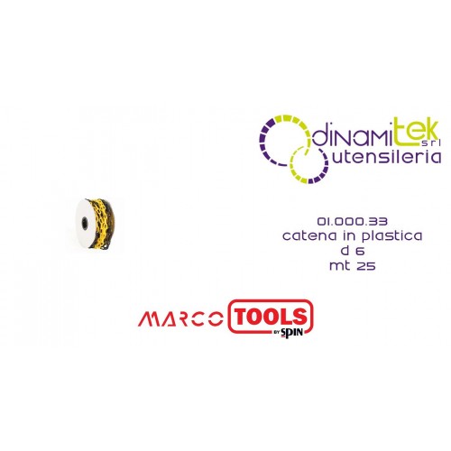 SPIN MARCO TOOLS 01.000.333 CATENA IN PLASTICA D 6 MT 25 Dinamitek 1
