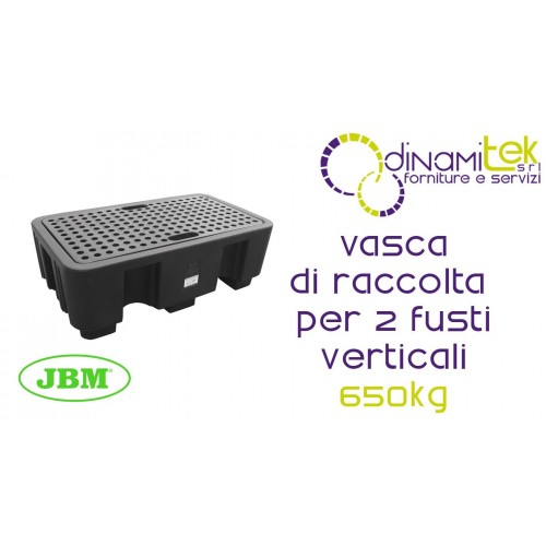 JBM 52805 VASCA DI RACCOLTA PER 2 FUSTI VERTICALI 650KG Dinamitek 1