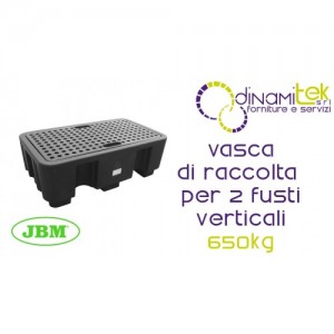 JBM 52805 VASCA DI RACCOLTA PER 2 FUSTI VERTICALI 650KG Dinamitek 1