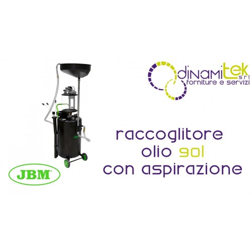 JBM 53874 RACCOGLITORE DI OLIO 90L CON SISTEMA DI ASPIRAZIONE Dinamitek 1