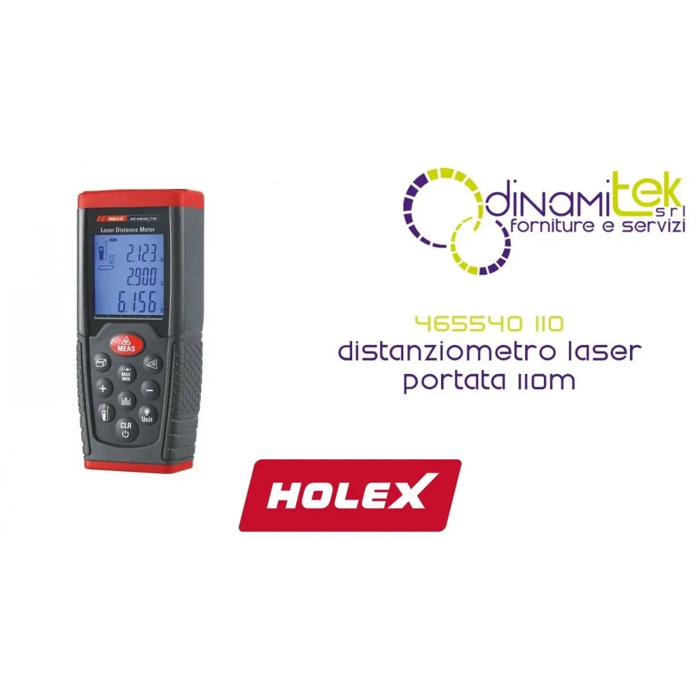 HOLEX 465540 110 DISTANZIOMETRO LASER PORTATA 110M Dinamitek 1