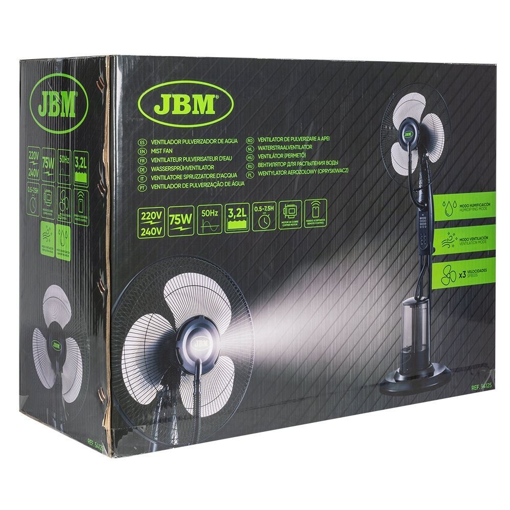 JBM 54125 VENTILATORE NEBULIZZATORE D'ACQUA 75W Dinamitek 7