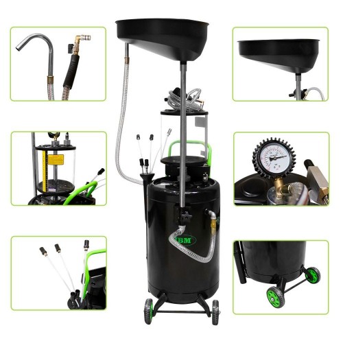 JBM 53874 RACCOGLITORE DI OLIO 90L CON SISTEMA DI ASPIRAZIONE Dinamitek 3