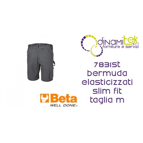 BETA 7831ST BERMUDA ELASTICIZZATI SLIM FIT TAGLIA M Dinamitek 1