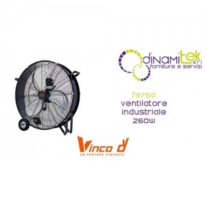 VINCO 70627 FE75A VENTILATORE INDUSTRIALE 260W Dinamitek 1