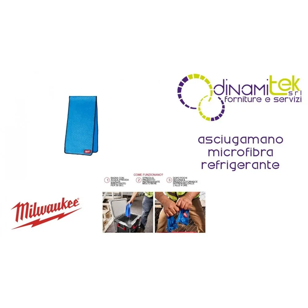 MILWAUKEE 4932498076 ASCIUGAMANO REFRIGERANTE IN MICROFIBRA Dinamitek 1