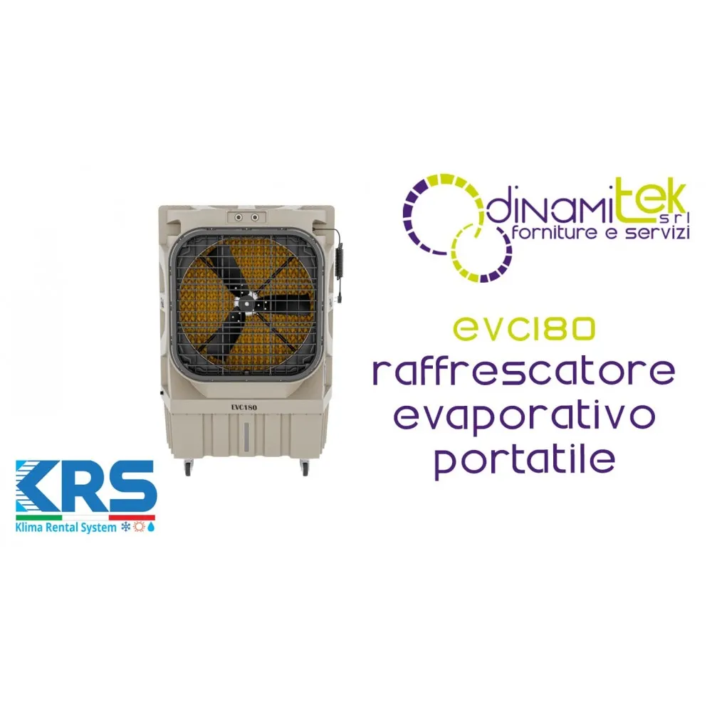 EVC180 RAFFRESCATORE EVAPORATIVO PORTATILE USO INDUSTRIALE KRS Dinamitek 1